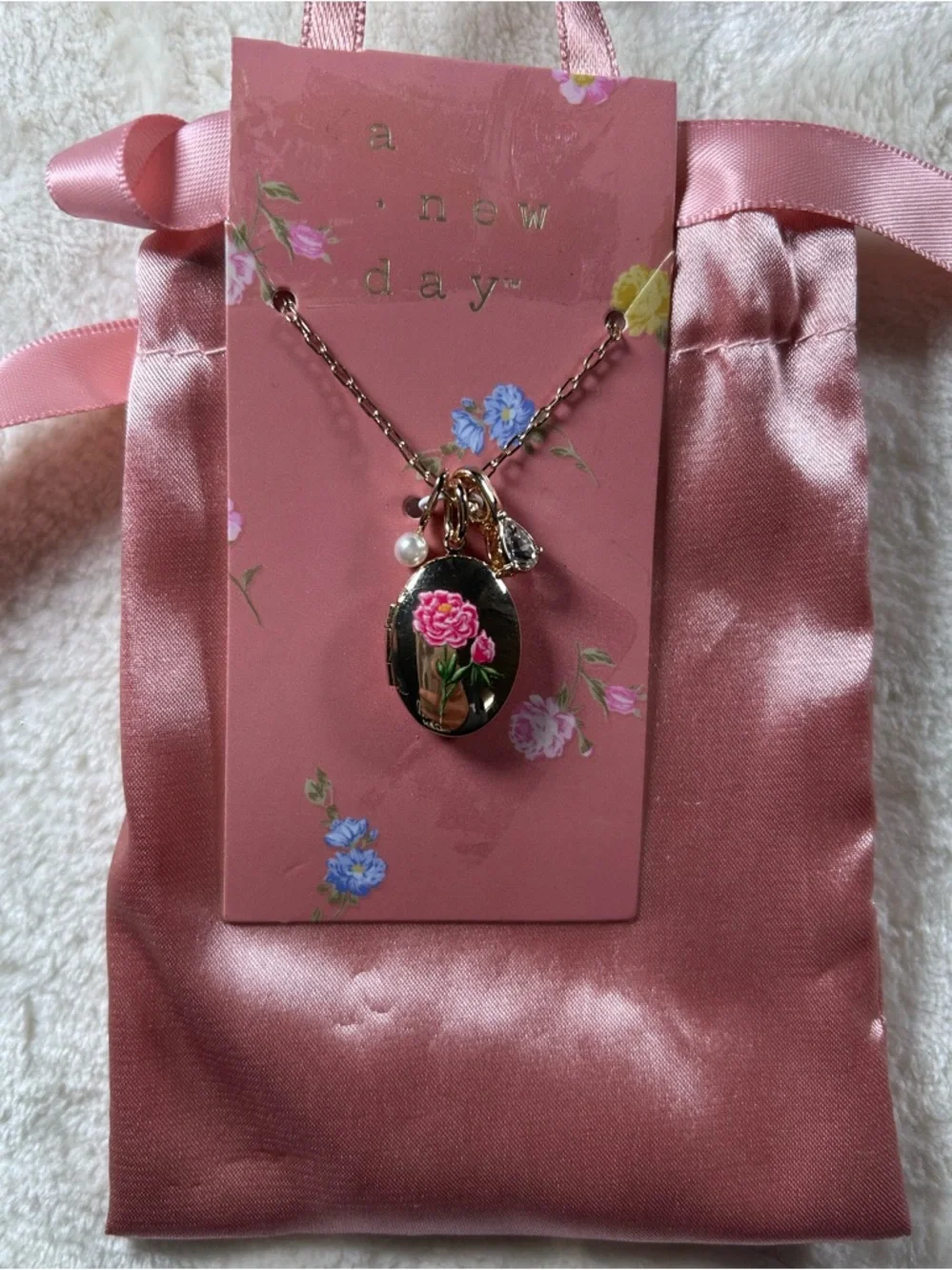 NWT Jewelry Bundle, A New Day Necklace Daughter Butterfly Huggie Hoops earrings